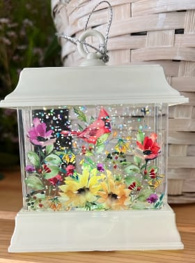 Petite LED shimmer lantern